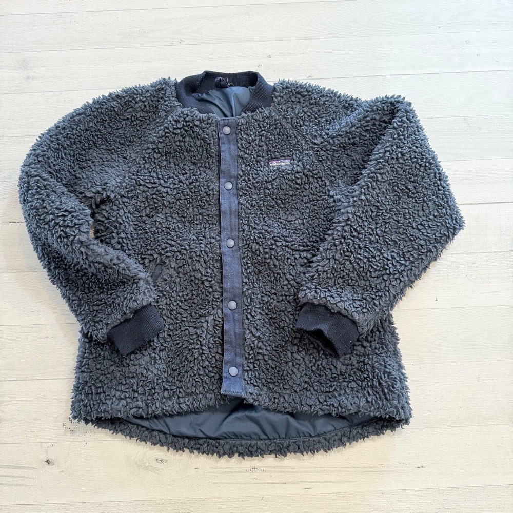 Patagonia Kids' Retro-X Bomber Jacket navy blue kids size 12